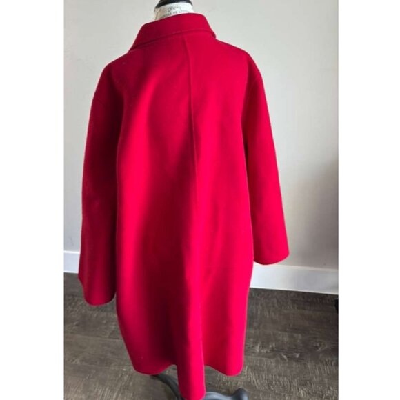 Bloomingdales Now Women Wool Coat Classic Button Up Elegance Red Size 20w - Picture 7 of 11
